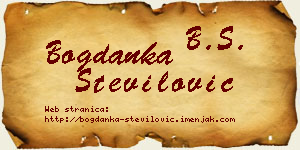 Bogdanka Stevilović vizit kartica